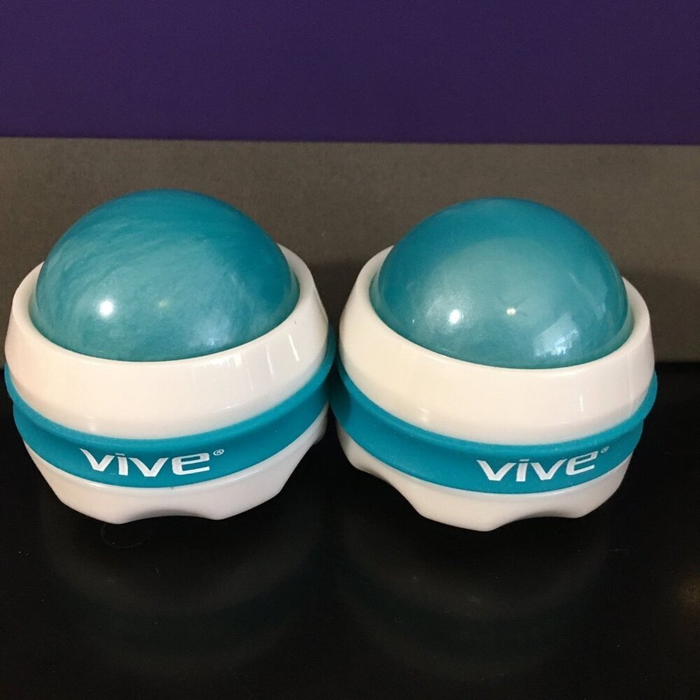 Vive Massage Therapy Ball Rollers Set of 2 (one pair)